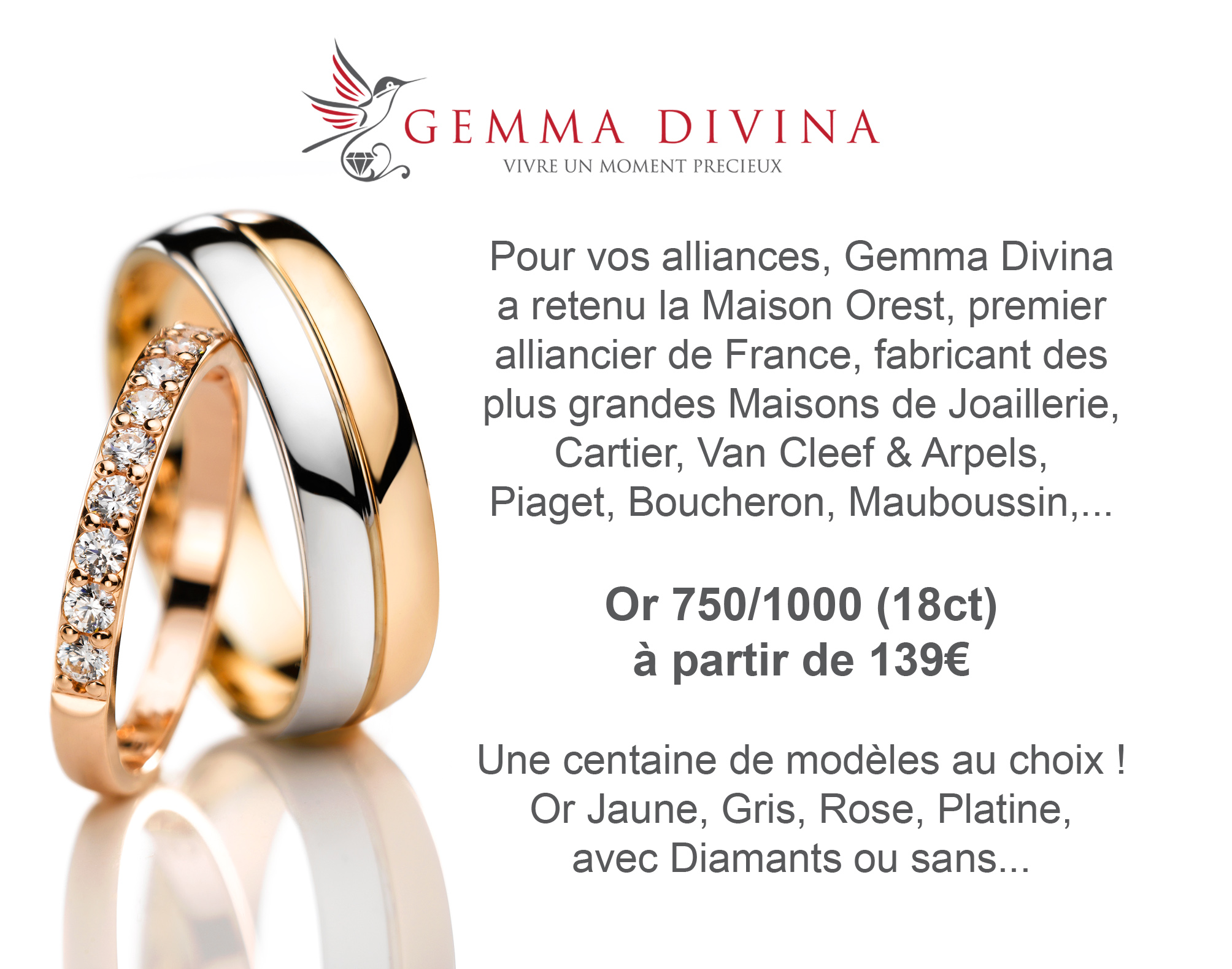 La plus belle Alliance de Mariage en Or au meilleur prix